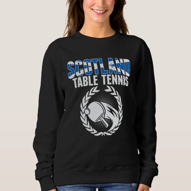 Scotland Table Tennis     Scottish Ping Pong Suppo T Shirt (Framsida)