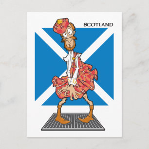 Scotland Tecknad Vykort