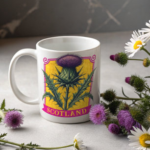 Scotland Thistle Antique Botanical Kaffemugg