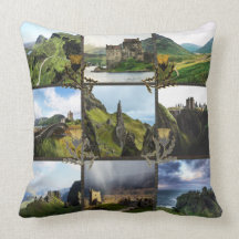 Scotland Thistles on Fraser Tartan Pillow