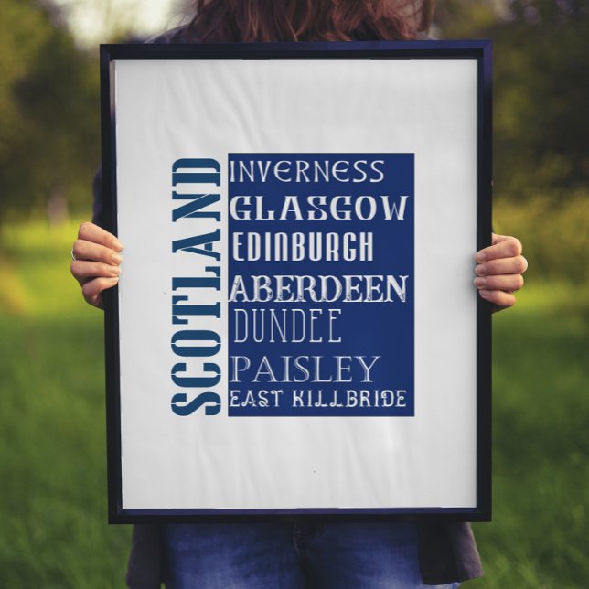 Scotland Tunnelbanan Ord Art Poster (Skapare uppladdad)