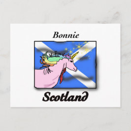 Scotland Unicorn flagga Vykort