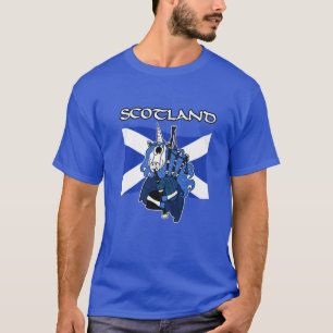 Scotland Unicorn Spela Bagpipes Scottish St Ander T Shirt