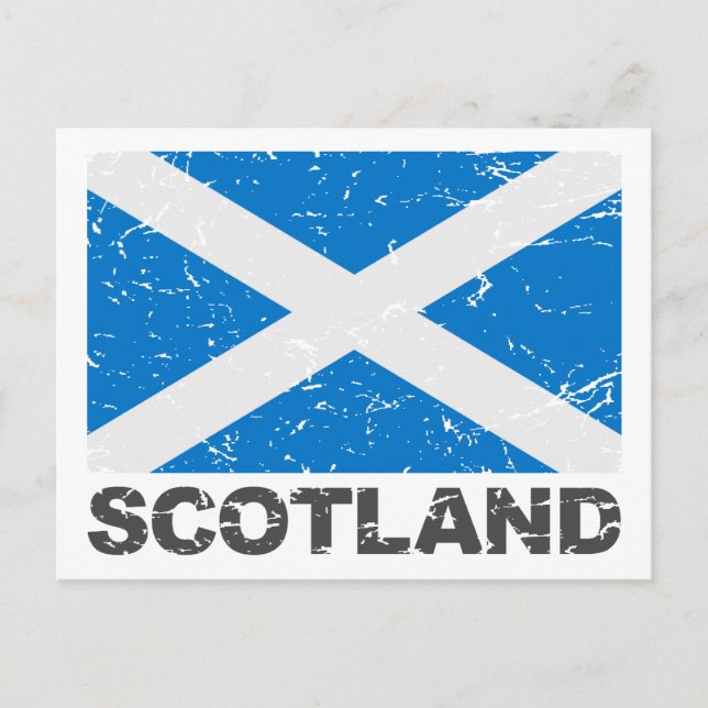 Scotland Vintage Flagga Vykort (Framsida)