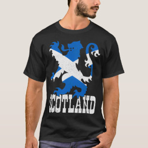 Scotland Vintage Lejon Scottish Flagga Pride Gift  T Shirt