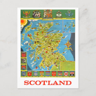 Scotland vintage resor vykort