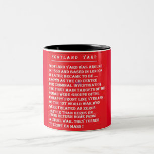 Scotland Yard for History Buffs London England Två-Tonad Mugg