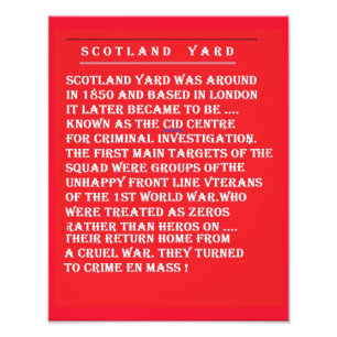 Scotland Yard, London Englands historia Fototryck