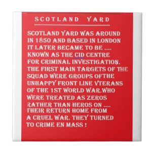 Scotland Yard, London Englands historia Kakelplatta