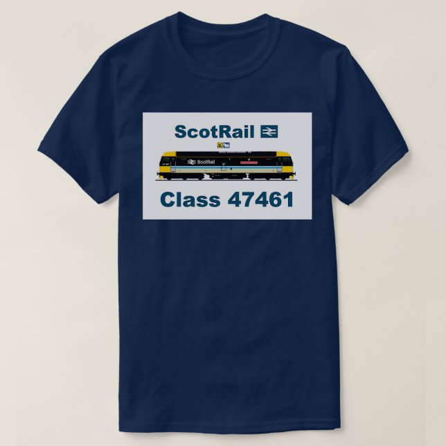 ScotRail klass 47 lok T Shirt (Design framsida)