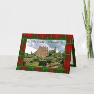 Scots Burnett-Klan Crathes Castle-mappat antecknin Anteckningskort