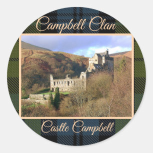 Scots Campbell Klan & Castle Runt Klistermärke