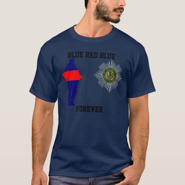 Scots vakter slösar den röda blåttför evigtT-tröja T-shirt (Framsida)