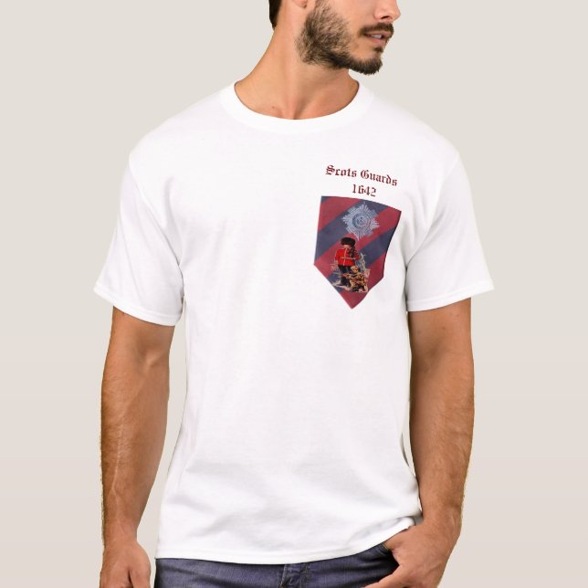 Scots vakter slösar den röda blåttT-tröja 1642 Tee Shirt (Framsida)