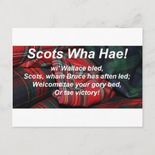 Scots Wha Hae-Tartan Vykort