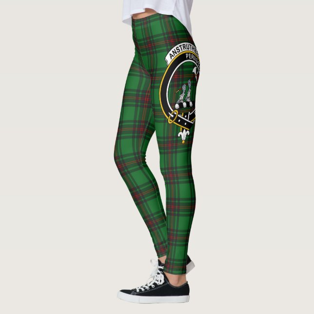 Scotstee Clan Anstruther Vapenmärke Tartan Kvinnor Leggings (Vänster)