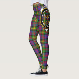 Scotstee Clan Carnegie Crest Tartan Damstrumpor Leggings