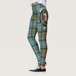 Scotstee Clan Cathcart Crest Tartan Kvinnors Leggi Leggings