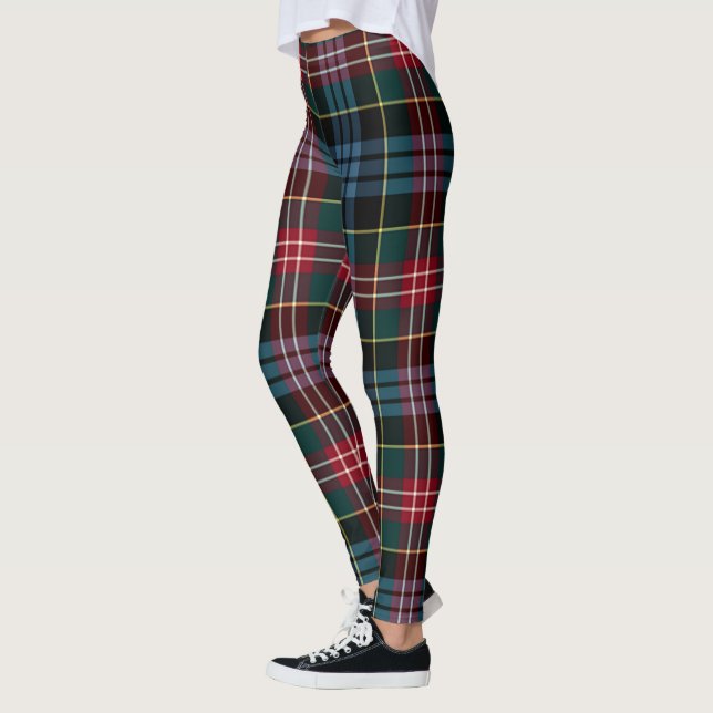 Scotstee Clan Comyn Tartan Damstrumpor Leggings (Vänster)