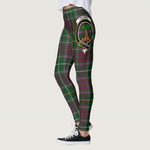 Scotstee Clan Crosbie Vapenmärke Tartan Dam Strump Leggings