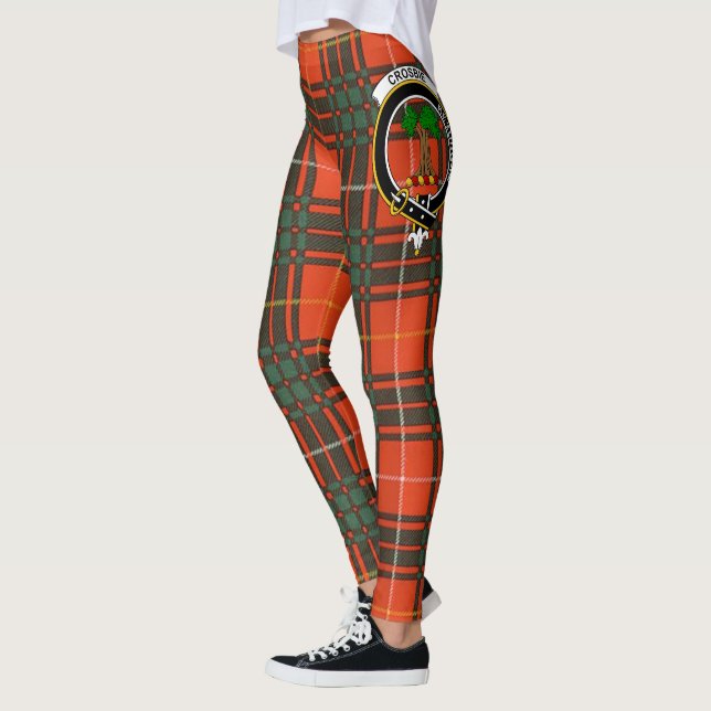 Scotstee Clan Crosby Crest Tartan Kvinnors Legging (Vänster)