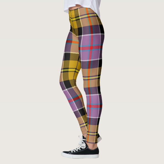 Scotstee Clan Culloden Tartan Damstrumpor Leggings (Vänster)