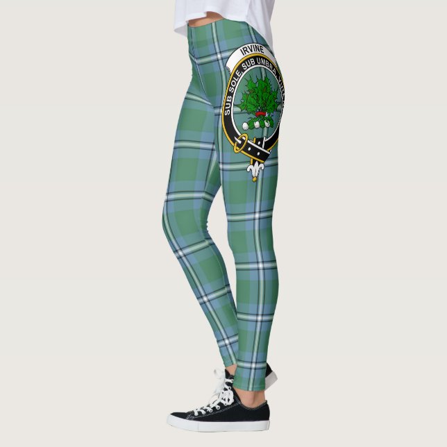 Scotstee Clan Irvine Crest Tartan Kvinnors Legging (Vänster)