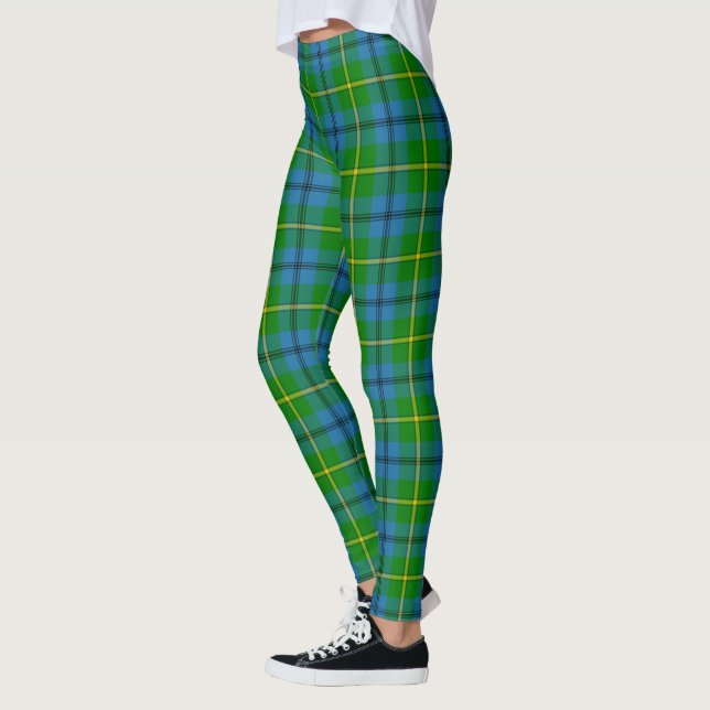 Scotstee Clan Johnston Tartan Damstrumpor Leggings (Vänster)