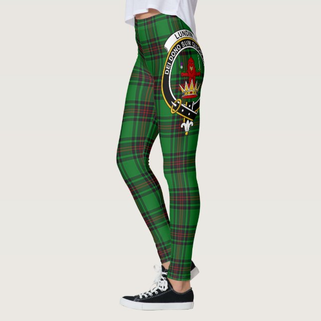 Scotstee Clan Lundin Crest Tartan Dam Leggings (Vänster)