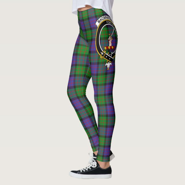 Scotstee Clan MacBrayne Crest Tartan Kvinnors Legg Leggings (Vänster)