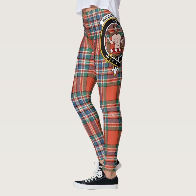 Scotstee Clan MacFarlane Ancient Crest Tartan Kvin Leggings (Vänster)