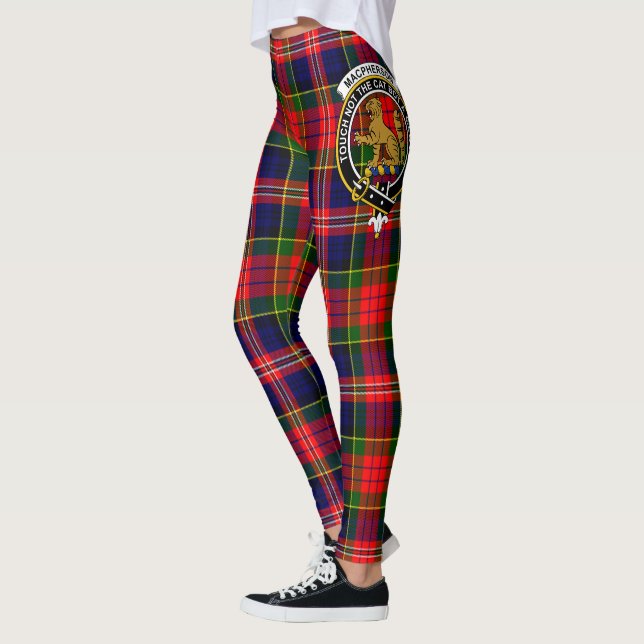 Scotstee Clan MacPherson Ancient Crest Tartan Leggings (Vänster)