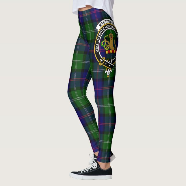 Scotstee Clan MacThomas Crest Tartan Kvinnors Legg Leggings (Vänster)