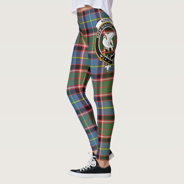 Scotstee Clan Norvel Crest Tartan Kvinnors Legging (Vänster)