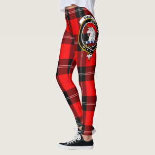 Scotstee Clan Ramsay Modern Krest Tartan Kvinnor Leggings