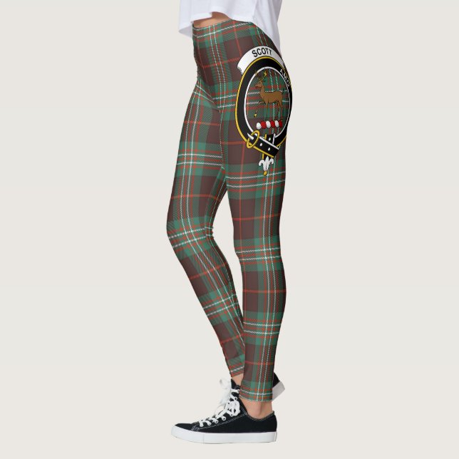Scotstee Clan Scott Brown Ancient Crest Tartan Leggings (Vänster)