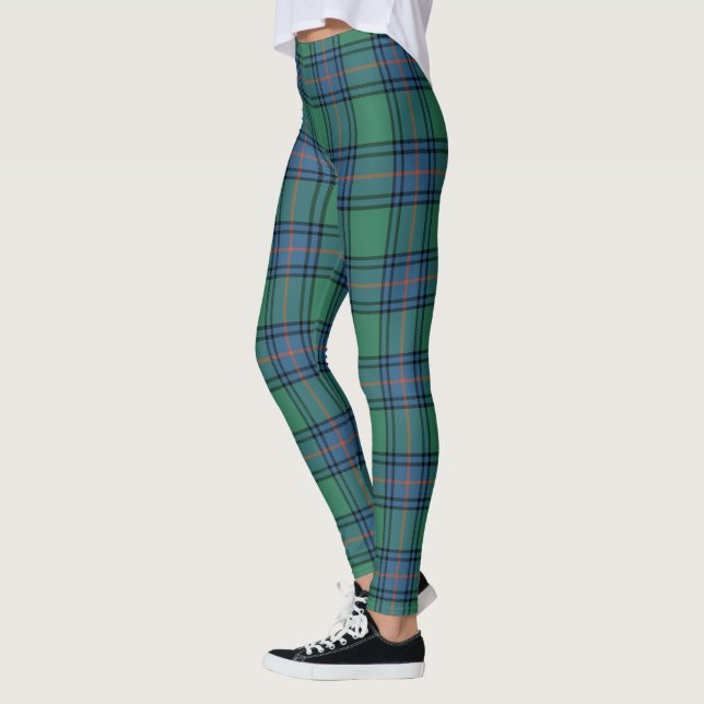 Scotstee Clan Shaw Ancient Tartan Damstrumpor Leggings (Vänster)