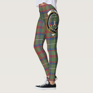 Scotstee Clan Shaw Grön Modern Vapen Tartan Kvinno Leggings