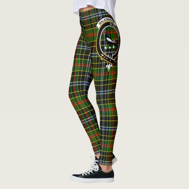 Scotstee Clan Walkinshaw Crest Tartan Kvinnor Leggings (Vänster)