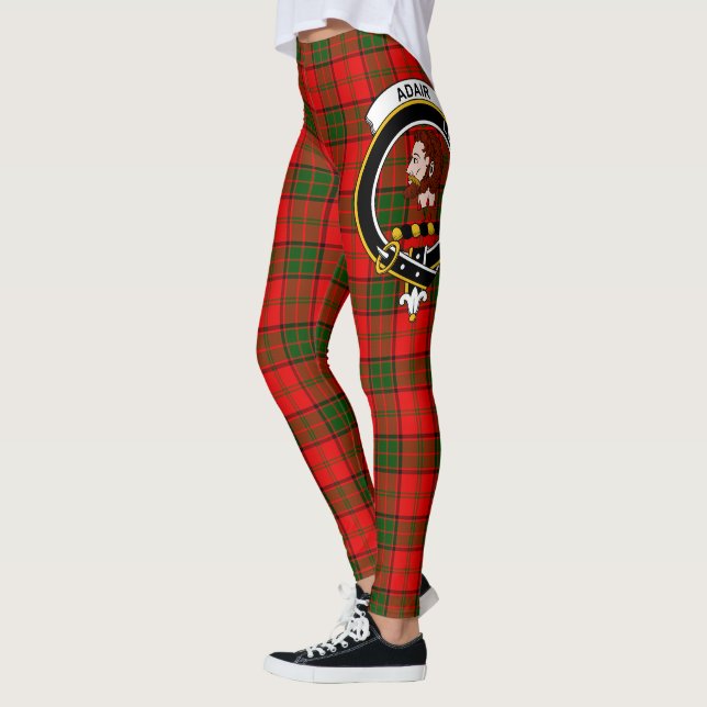 Scotstee Klan Adair Vapensköld Tartan Women Leggin Leggings (Vänster)