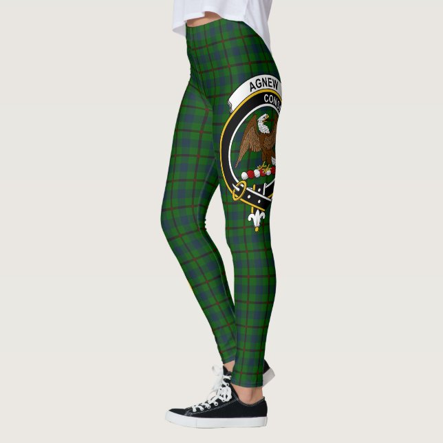 Scotstee Klan Agnew Hunting Vapensköld Tartan Wome Leggings (Vänster)