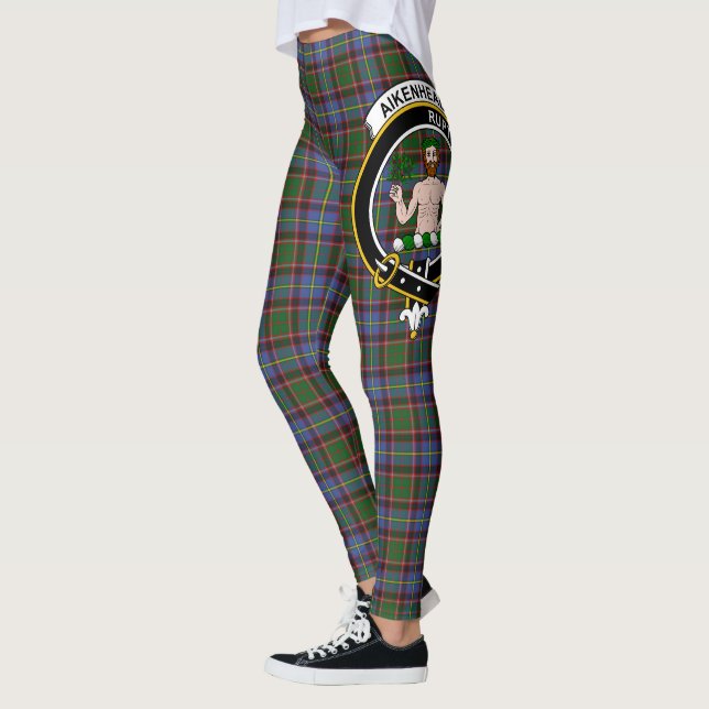 Scotstee Klan Aikenhead Vapensköld Tartan Women Le Leggings (Vänster)