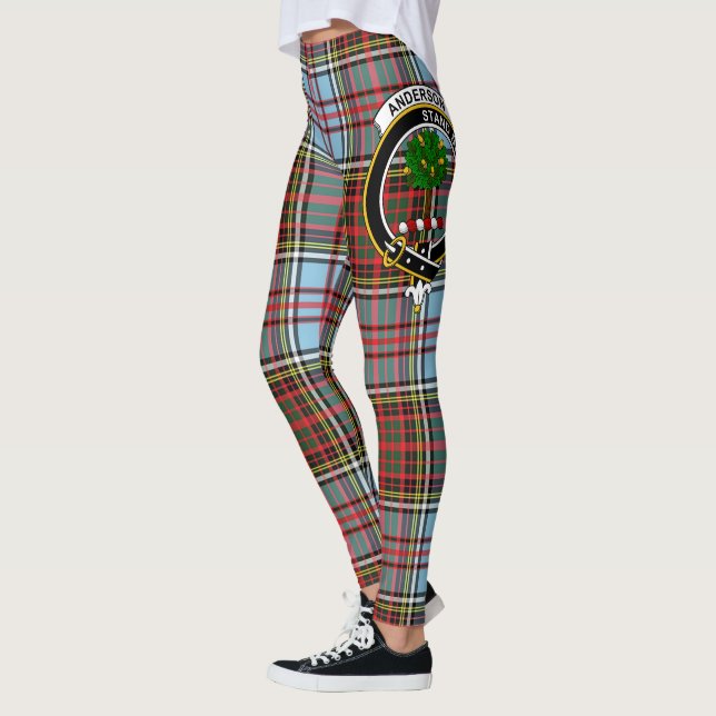 Scotstee Klan Andersson Ancient Vapensköld Tartan  Leggings (Vänster)