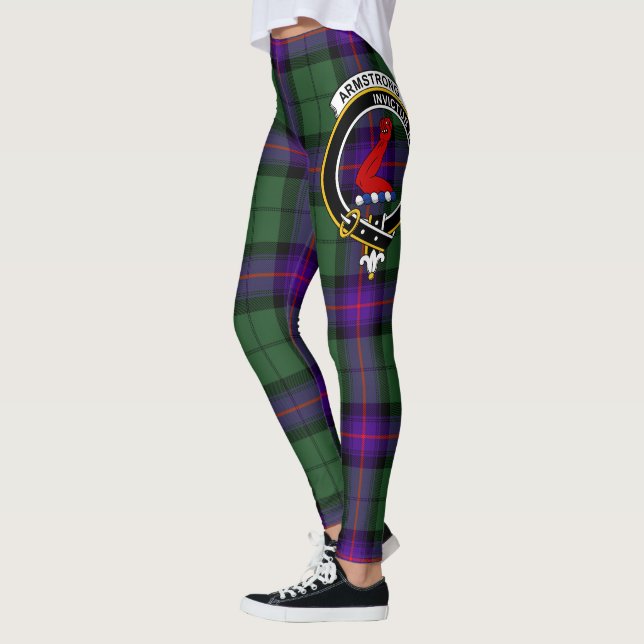 Scotstee Klan Armstrong Vapensköld Tartan Women Le Leggings (Vänster)