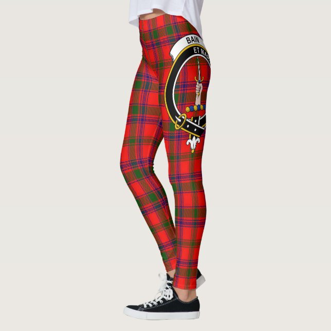 Scotstee Klan Bain Vapensköld Tartan Women Legging (Vänster)