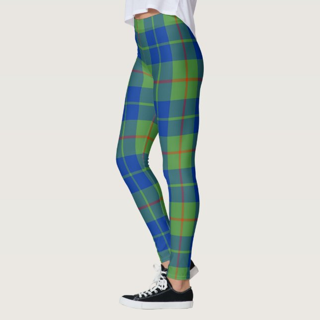 Scotstee Klan Barclay Hunting Ancient Tartan Women Leggings (Vänster)