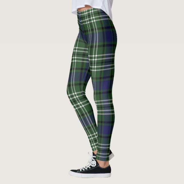 Scotstee Klan Blyth Tweeside District Tartan Women Leggings (Vänster)