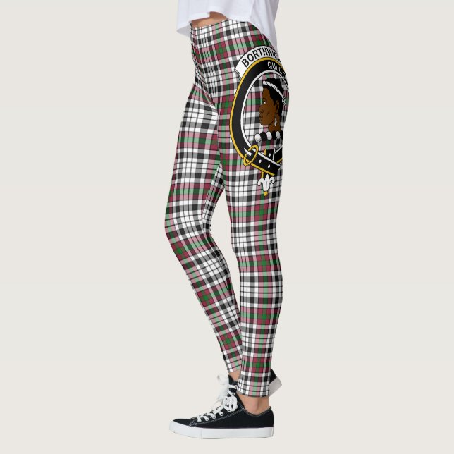 Scotstee Klan Borthwick Vapensköld Tartan Women Le Leggings (Vänster)
