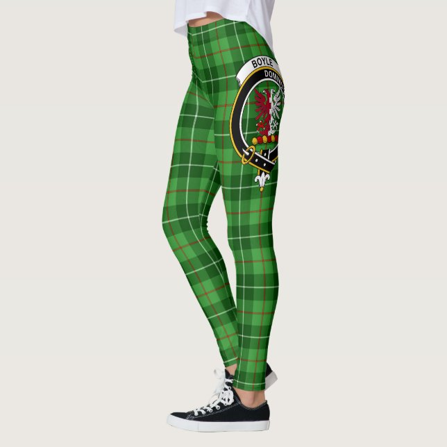 Scotstee Klan Boyle Vapensköld Tartan Women Leggin Leggings (Vänster)