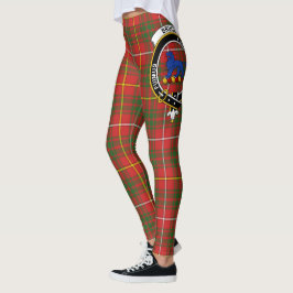 Scotstee Klan Bruce Vapensköld Tartan Women Leggin Leggings